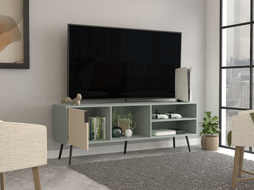 Rack Tv65 Vulcan Una Puerta, Agave Y Toquilla