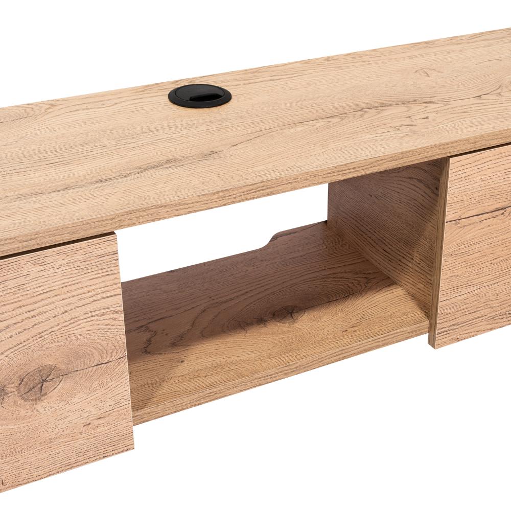Rack Para Tv Flotante Gleid, Macadamia, con Dos Puertas Abatibles