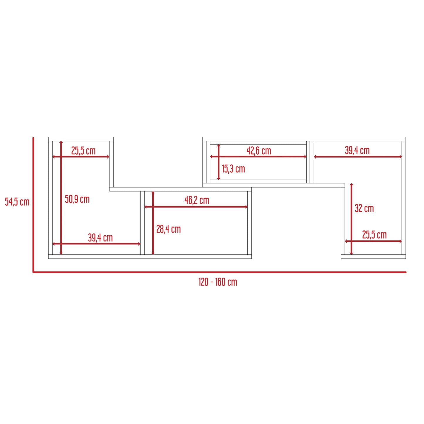 Rack Para Tv Ascher, Wengue, con Espacio Para Televisor de 40 Pulgadas Hc