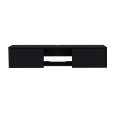 Mesa Para Tv Flotante Gleid, Wengue, con Dos Puertas Abatibles