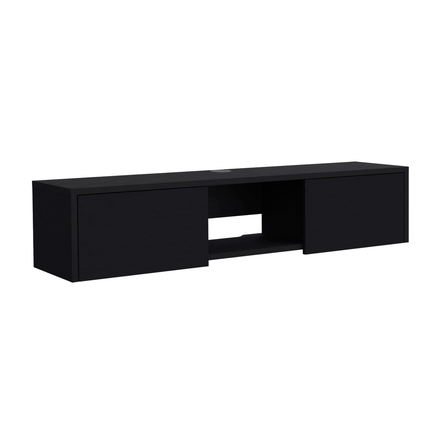 Mesa Para Tv Flotante Gleid, Wengue, con Dos Puertas Abatibles