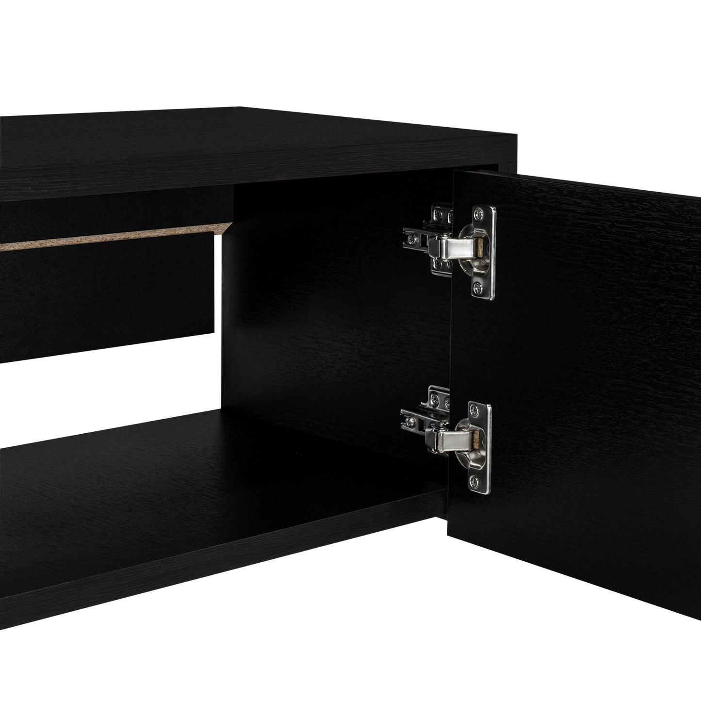 Mesa Para Tv Flotante Gleid, Wengue, con Dos Puertas Abatibles