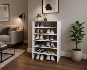 Modulo Zapatero Z-72 Apilable Seis Niveles, Blanco