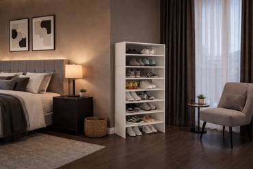 Modulo Zapatero Z-72 Apilable Ocho Niveles, Blanco