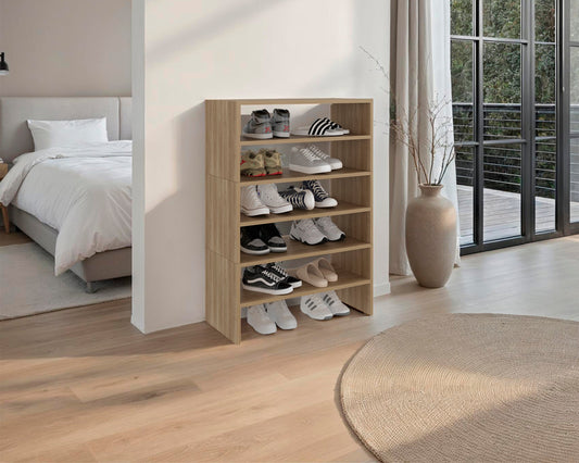 Modulo Zapatero Z-72 Apilable Seis Niveles, Fresno