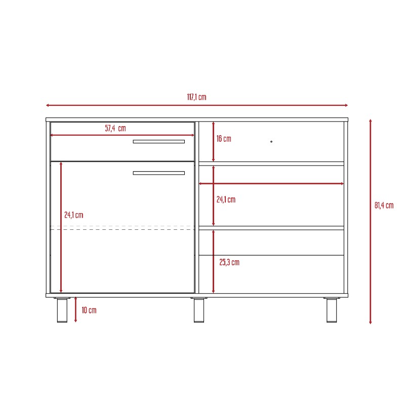 Bife Kaia Color Wengue y Miel Para Sala De Estar