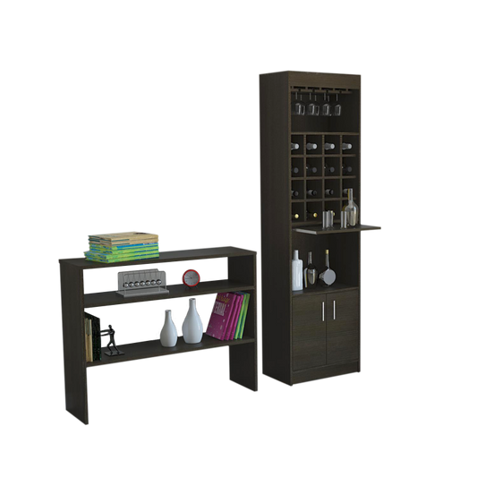 Bar Kava + Arrimo Beijing Color Wengue Para Sala De Estar