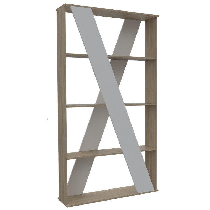 Separador de Ambientes Beijing Color Rovere y Blanco Para Sala De Estar