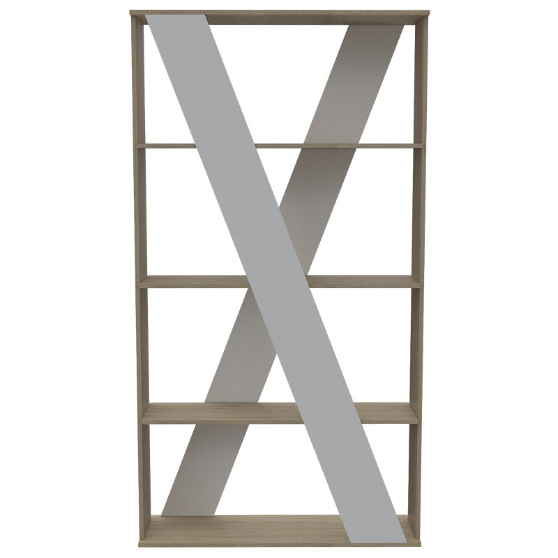 Separador de Ambientes Beijing Color Rovere y Blanco Para Sala De Estar