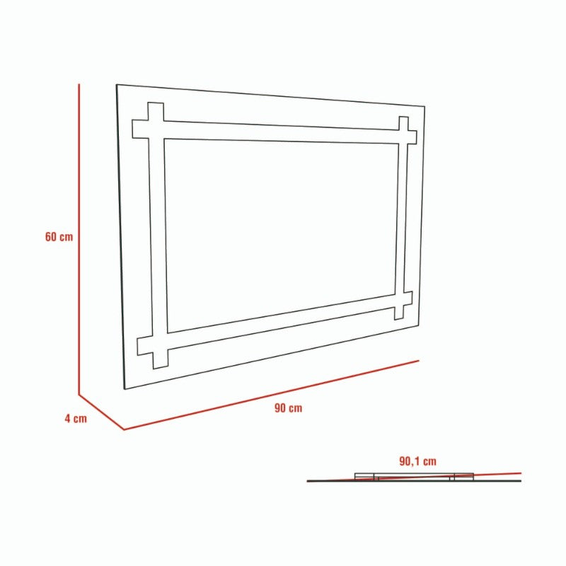 Espejo Broni Color Gris Para Baño