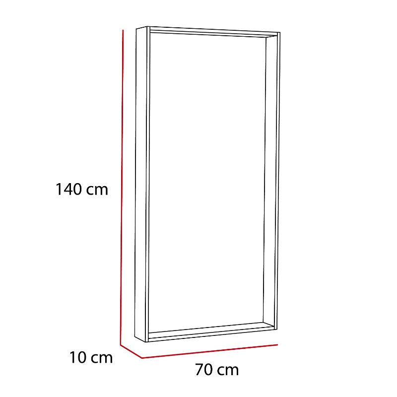 Espejo Trento Color Wengue Para Sala De Estar