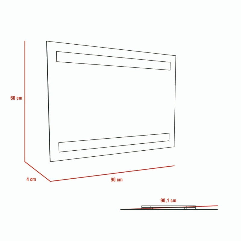 Espejo Udine Color Gris Para Baño