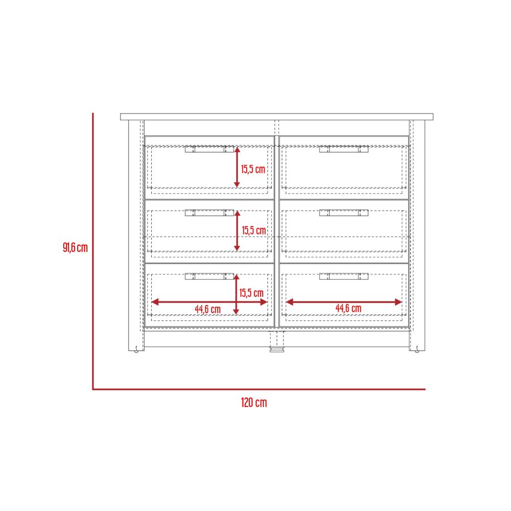 Cómoda Z Color Blanco y Duna Para Dormitorio