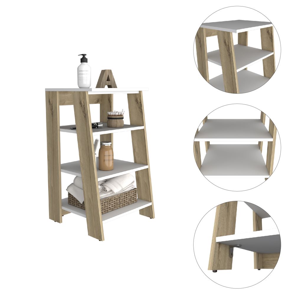 Mueble Optimizador Bath BI Color Blanco y Duna Para Baño