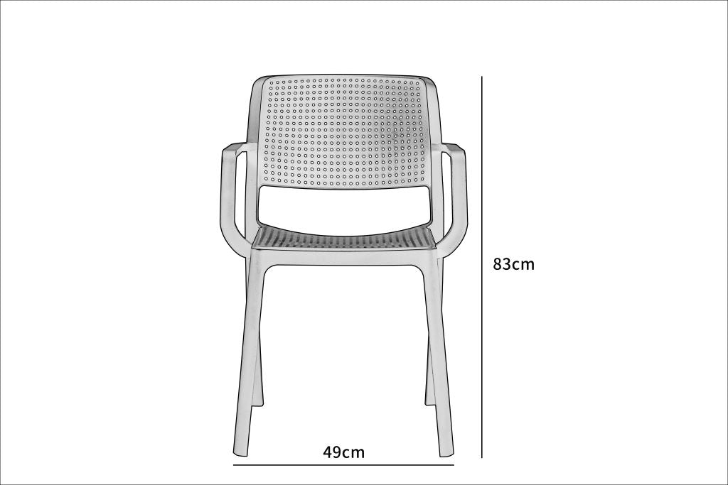 Silla Exterior Línea E Color Negro Para Sala De Estar