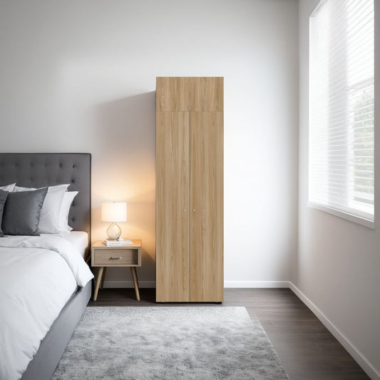 Combo Closet H-200 Cuatro Puertas, Almacenamiento, Optimizacion, Color Fresno