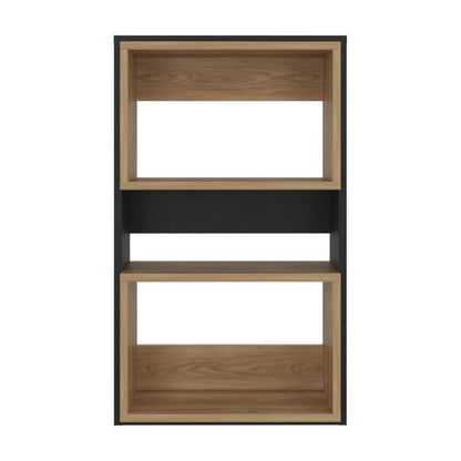Mueble Auxiliar Muro Baño Eco, Wengue y Fresno Europeo, con superficies para ubicar objetos