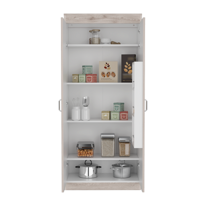 Alacena De Cocina Varese Dos Puertas, Ceniza Y Blanco