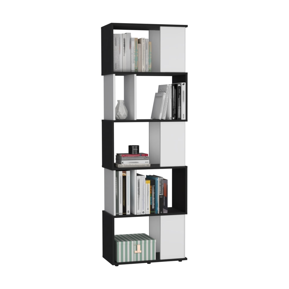 Biblioteca Noah Shelving, Blanco Marqueza, con Compartimientos para Objetos de Estudio