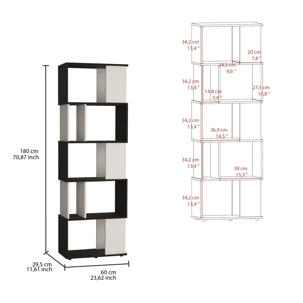 Biblioteca Noah Shelving, Blanco Marqueza, con Compartimientos para Objetos de Estudio