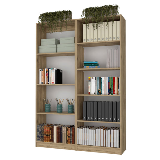 Combo Home, Estante Colección 1, Macadamia, con dos estantes