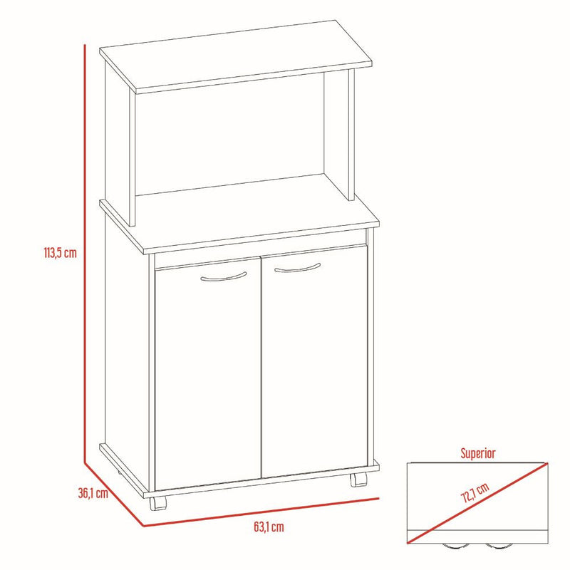 Combo Kitchen, Blanco, incluye mueble microondas bajo y optimizador