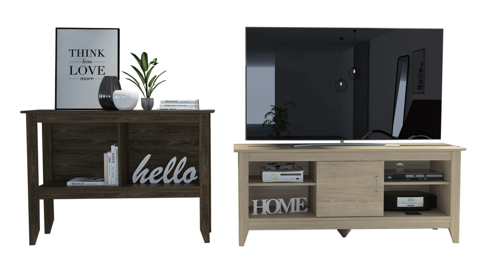 Combo Essential, Rovere, incluye rack TV y arrimo