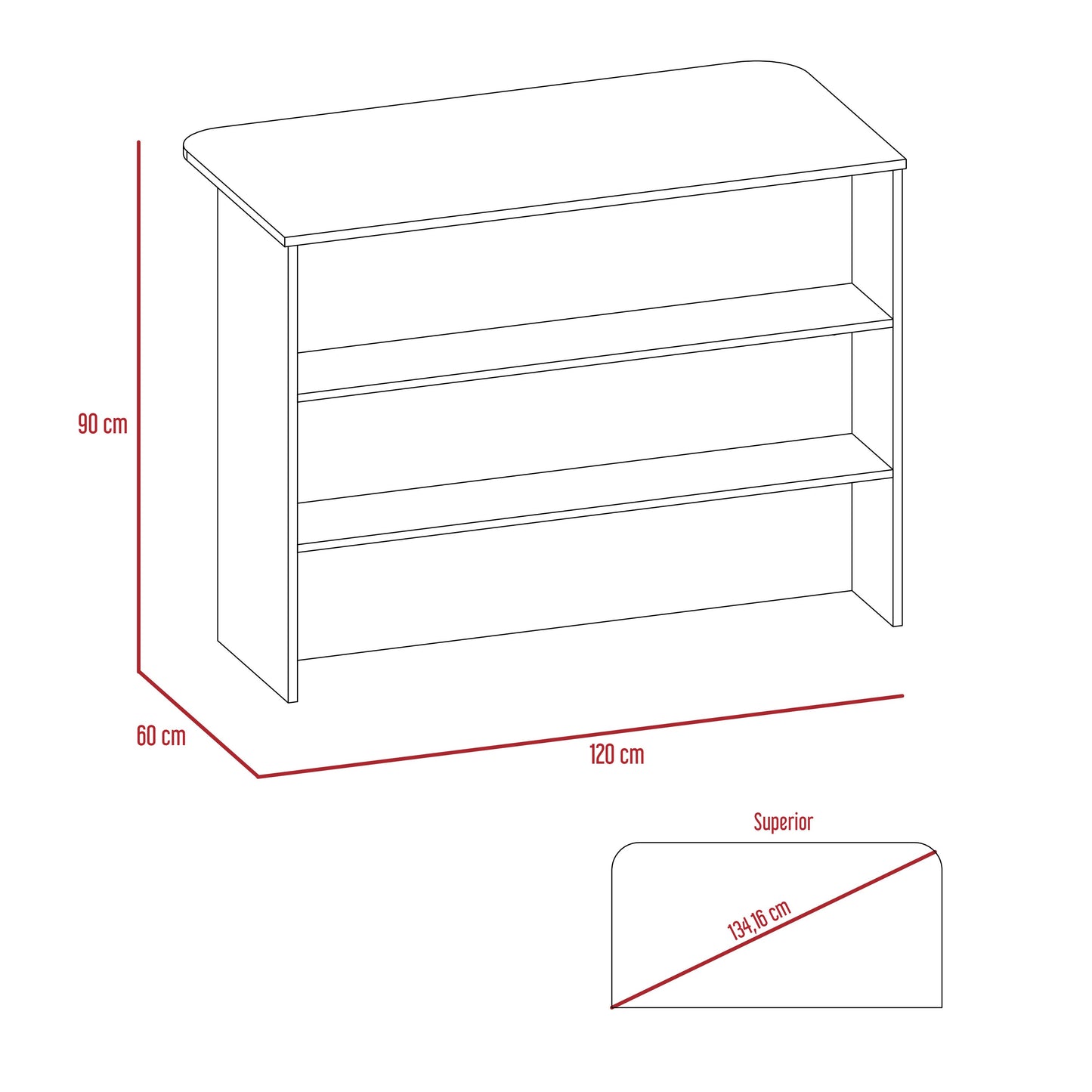 Combo Fendi, Rovere y Blanco, incluye mueble alacena y barra auxiliar de cocina