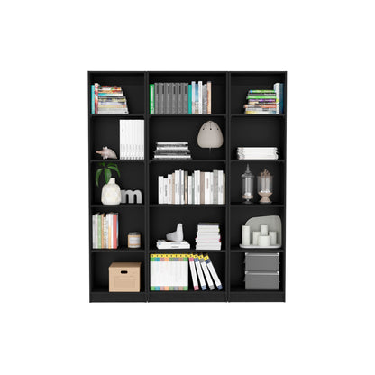 Combo Home, Estante Colección 18, Wengue, con tres estantes