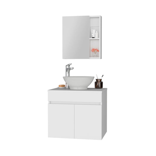 Combo Manchester, Blanco, incluye mueble lavamanos y gabinete de baño