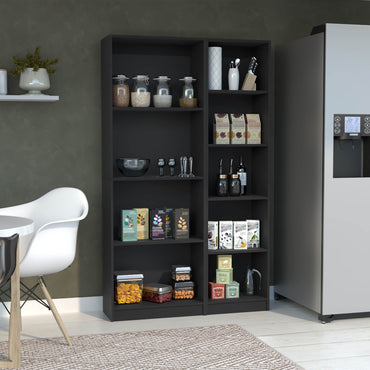 Combo Home, Estante Colección 2, Wengue, con dos estantes