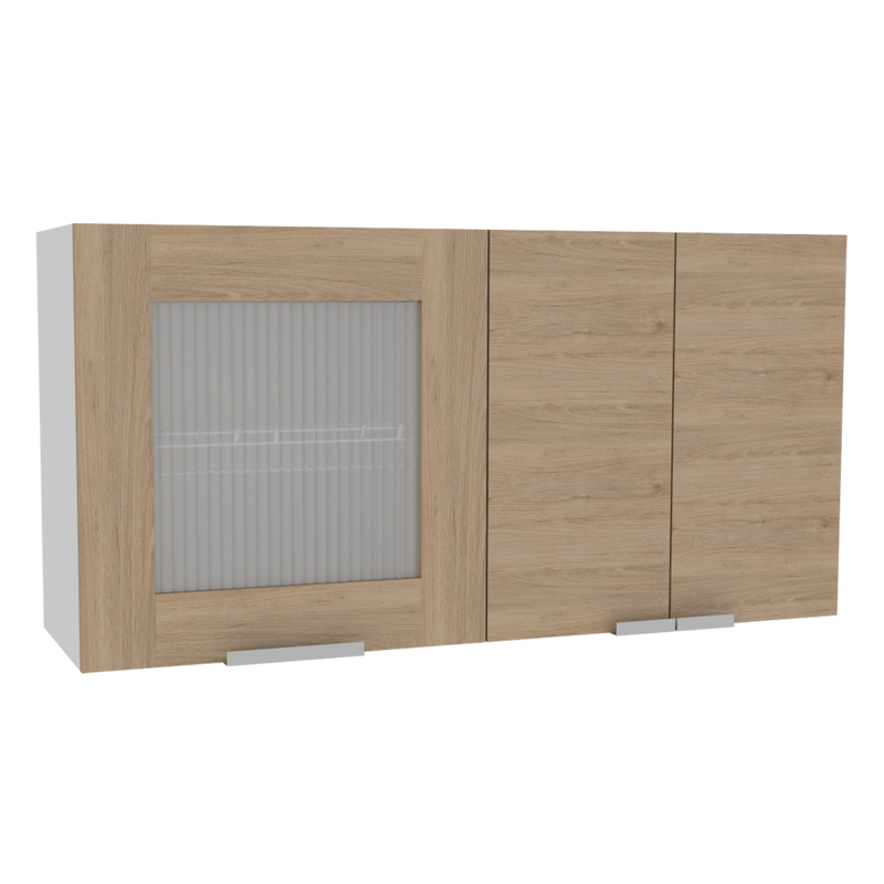 Mueble Microondas Fendi Blanco + Roble Gris