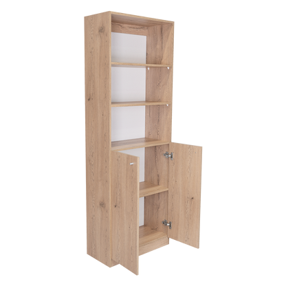 Combo Home, Estante Colección 22, Macadamia, con tres estantes