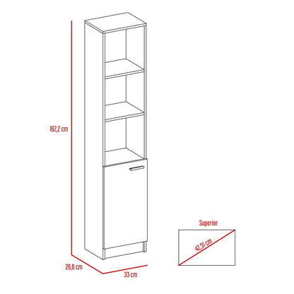 Combo Kitchen, Wengue y Blanco, incluye mueble microondas 54, barra y optimizador