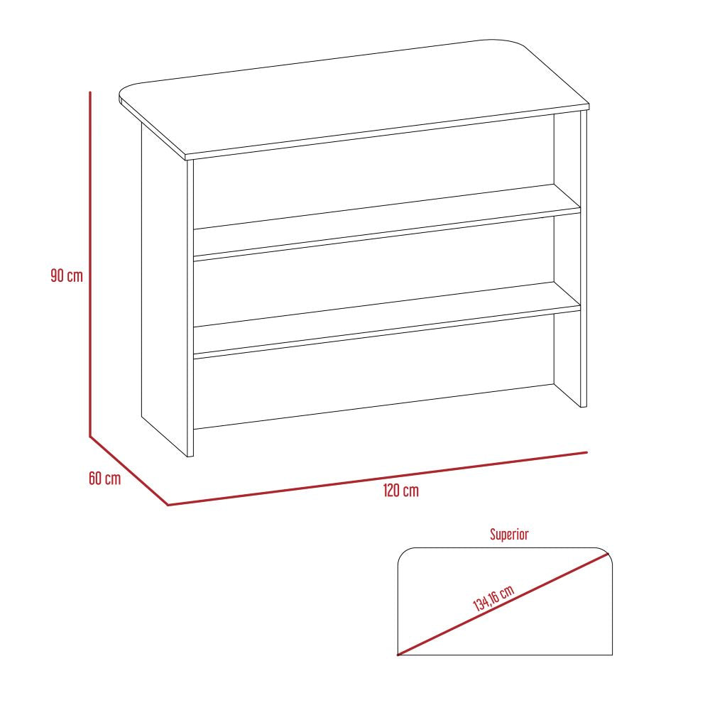 Combo Kitchen, Wengue y Blanco, incluye mueble microondas 54, barra y optimizador