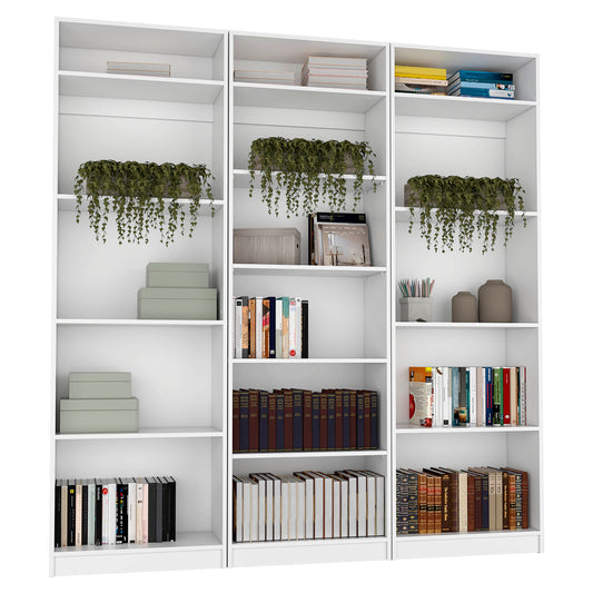Combo Home, Estante Colección 28, Blanco, con tres estantes
