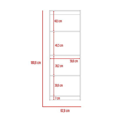 Combo Home, Estante Colección 28, Macadamia, con tres estantes