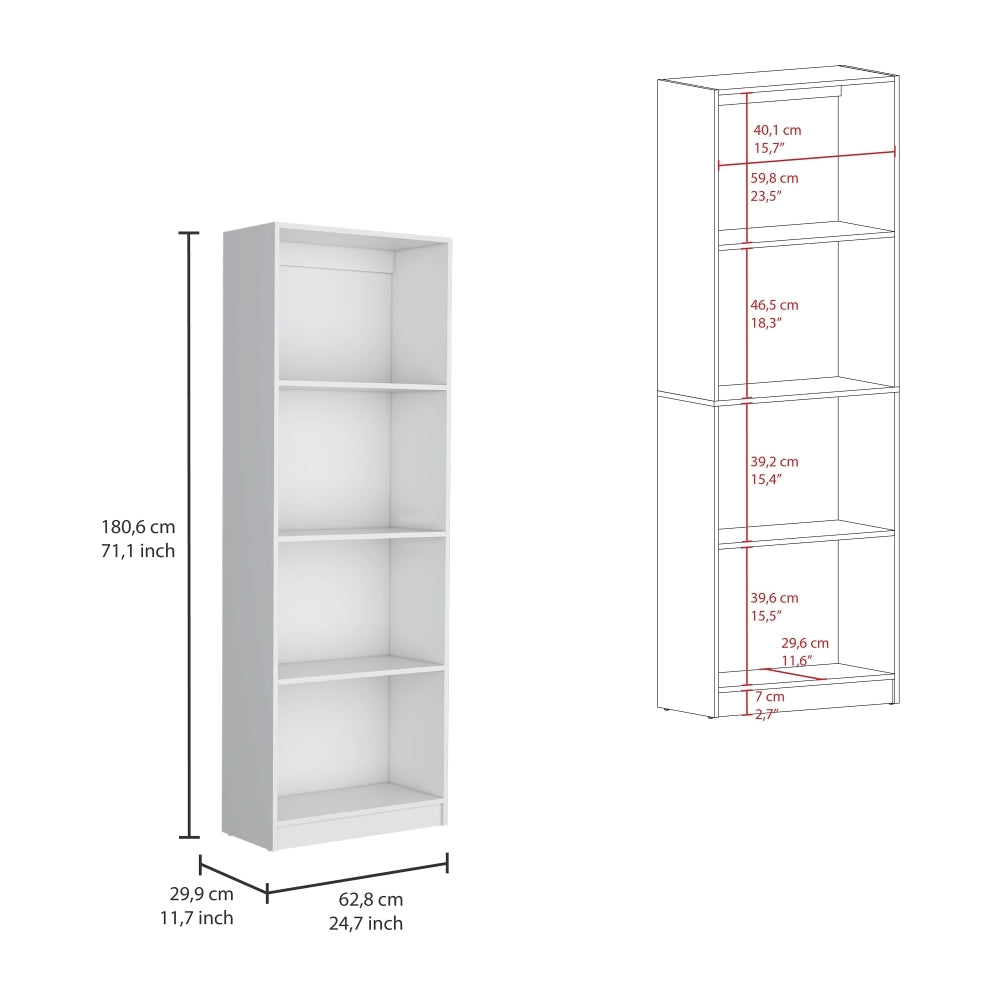 Combo Home, Estante Colección 3, Blanco, con un estante con puertas batientes