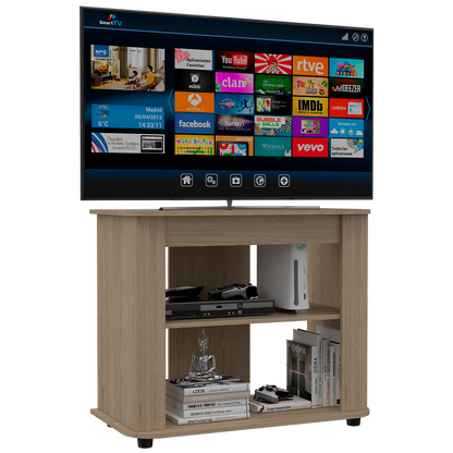 Rack TV + Mesa De Centro Optimus Color Rovere Para Sala De Estar