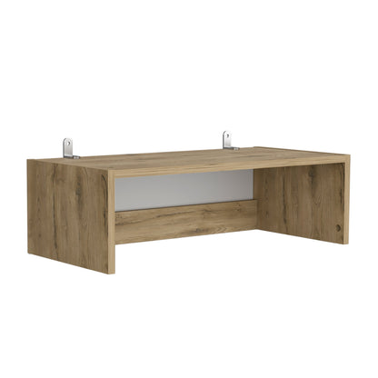 Combo Home, Estante Colección 32, Macadamia, con tres estantes