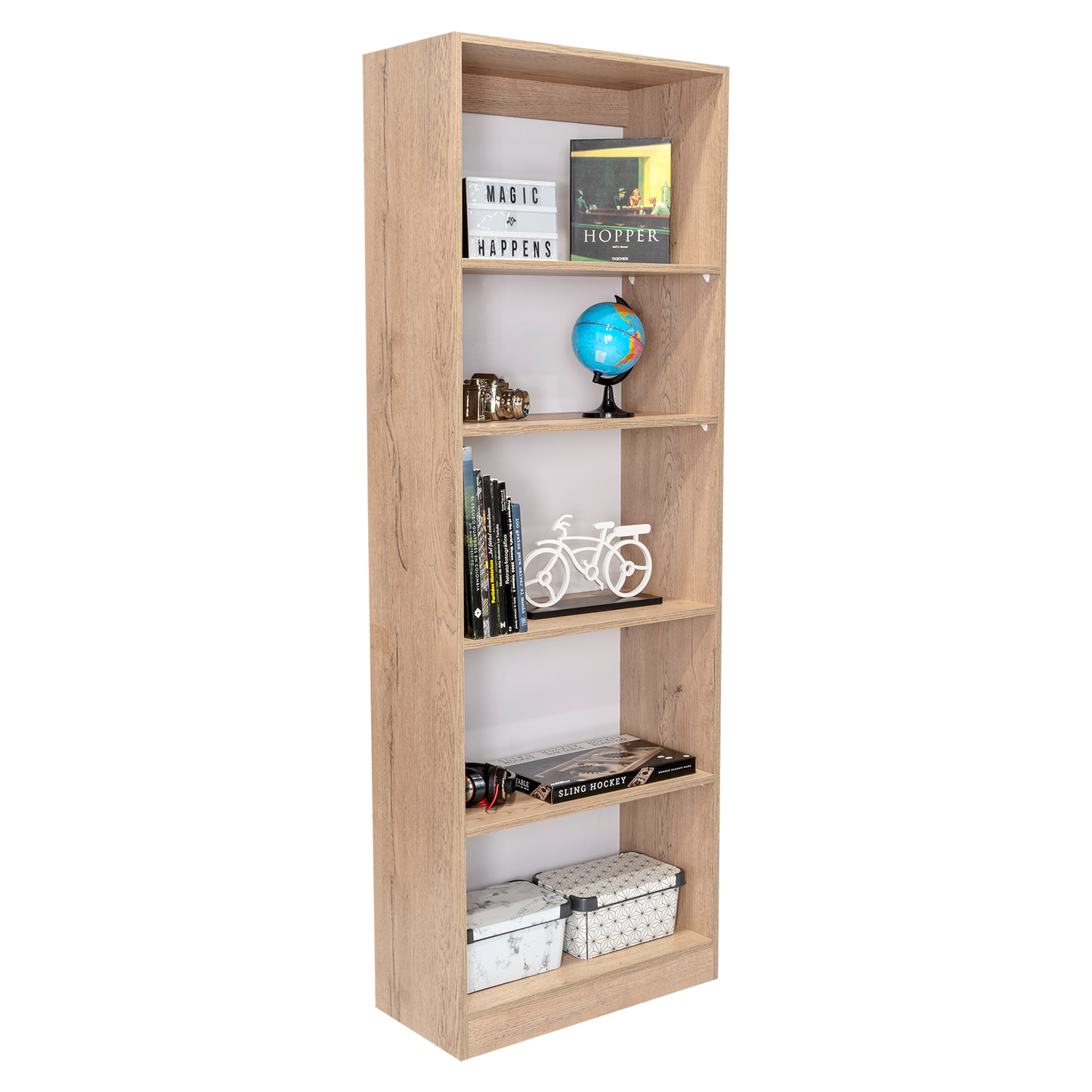 Combo Home, Estante Colección 35, Macadamia, con un estante y complemento