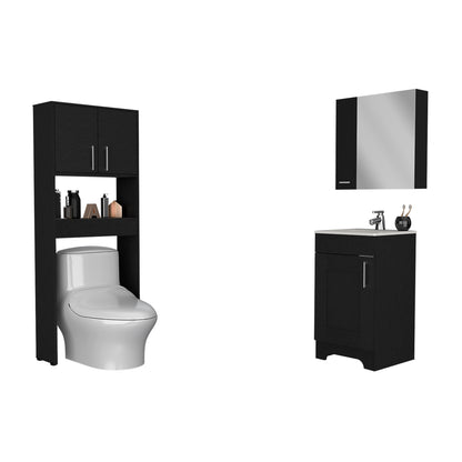 Combo Barcelona, Wengue, incluye mueble lavamanos y baño