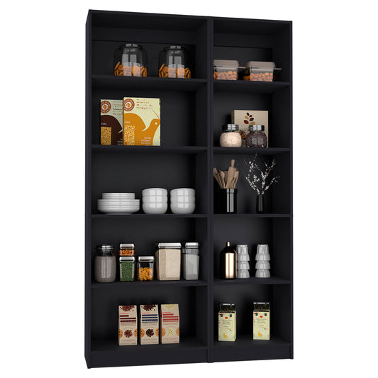 Combo Home, Estante Colección 4, Wengue, con dos estantes