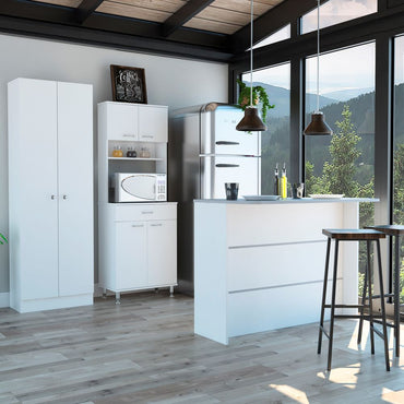 Combo Kitchen, Blanco, incluye mueble cocina 60, barra y optimizador