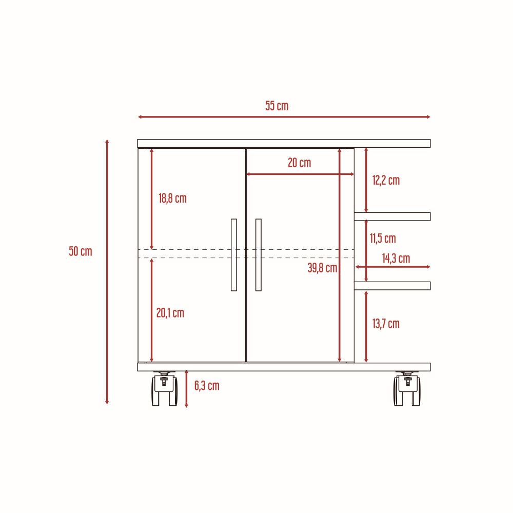 Combo Reflekta, Rovere y Blanco, incluye mueble de lavamanos y espejo genova