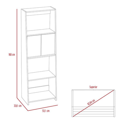 Combo Note, Blanco y Miel, incluye escritorio, gabinete y bibliotecas