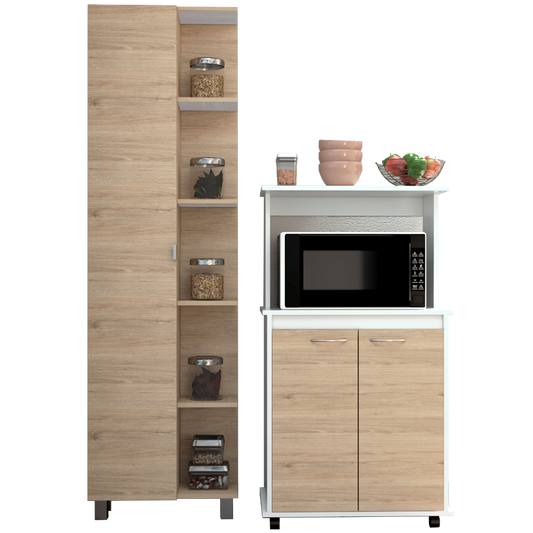 Combo Kitchen, Rovere y Blanco, incluye mueble cocina 36 y optimizador