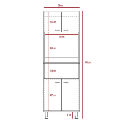 Combo Kitchen, Rovere y Blanco, incluye mueble cocina 54 y optimizador