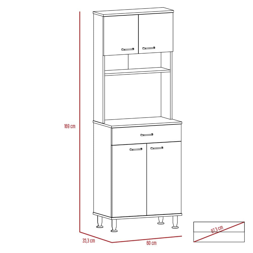 Combo Kitchen, Rovere y Blanco, incluye mueble cocina 60 y optimizador