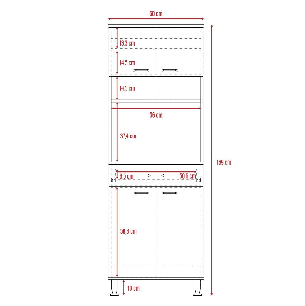 Combo Kitchen, Rovere y Blanco, incluye mueble cocina 60 y optimizador